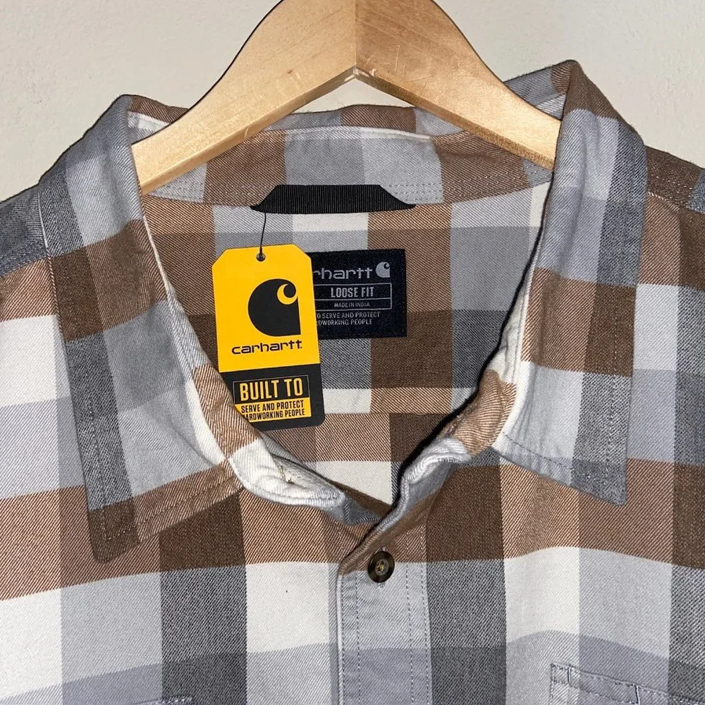 Carhartt Loose Fit Heavyweight Flannel Long Sleeve Plaid Shirt TW4451 Mens 4XL_6